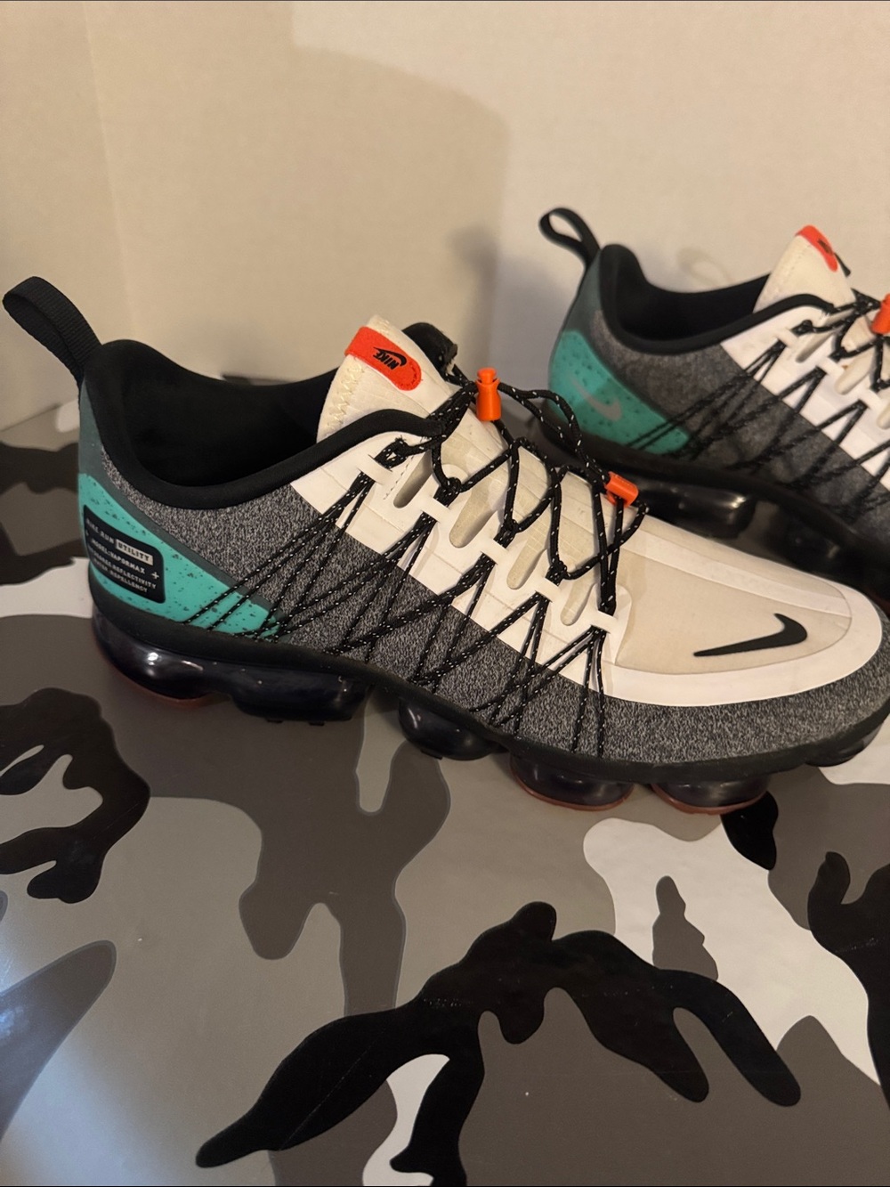 Nike Vapormax Utility SE White, Teal & Black with Orange Accents legit